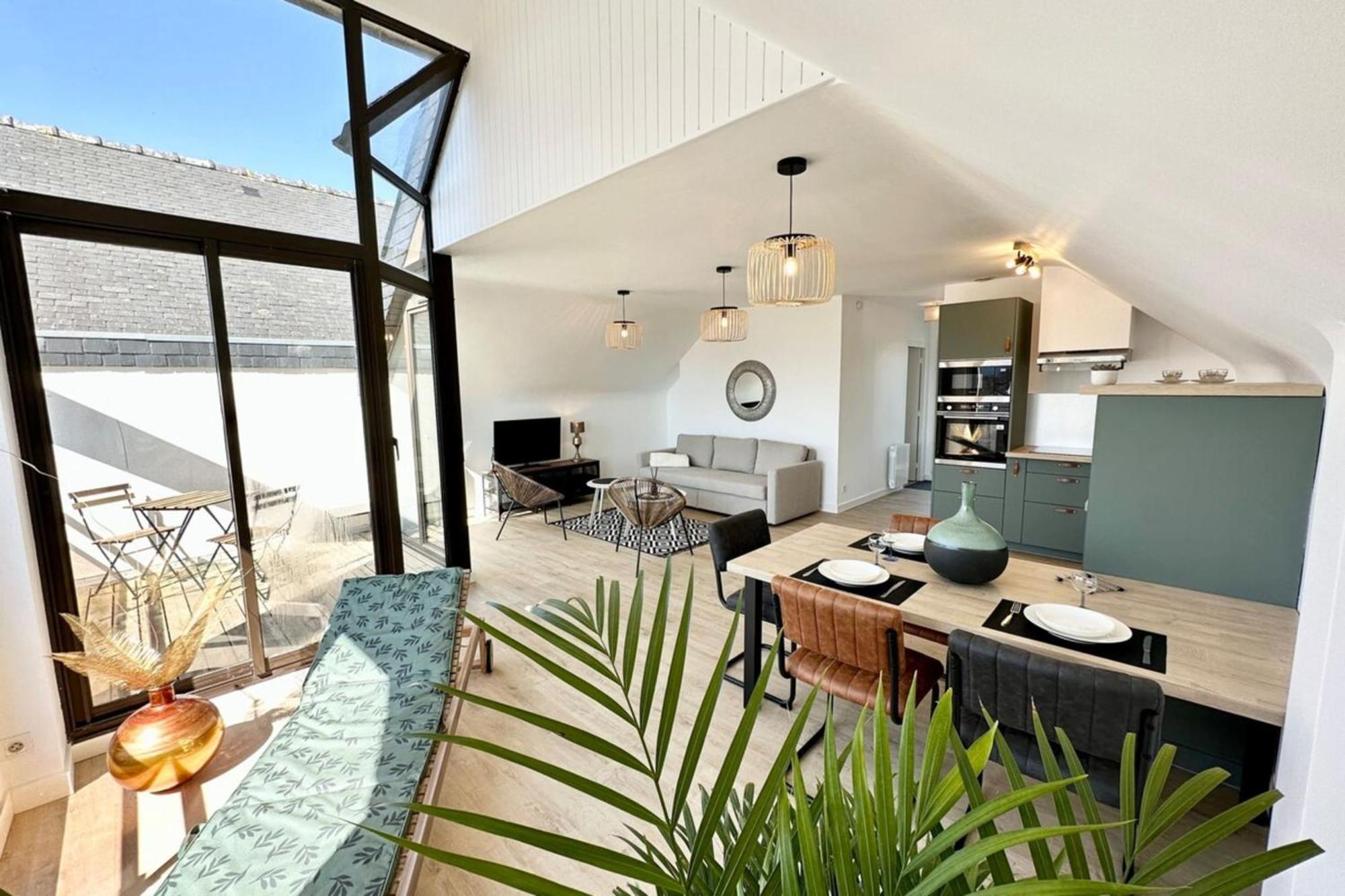 T2 Neuf Top Cocooning Terrasse - Face A La Mer Ploemeur Exteriér fotografie